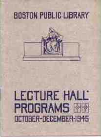 1945 lecture brochure